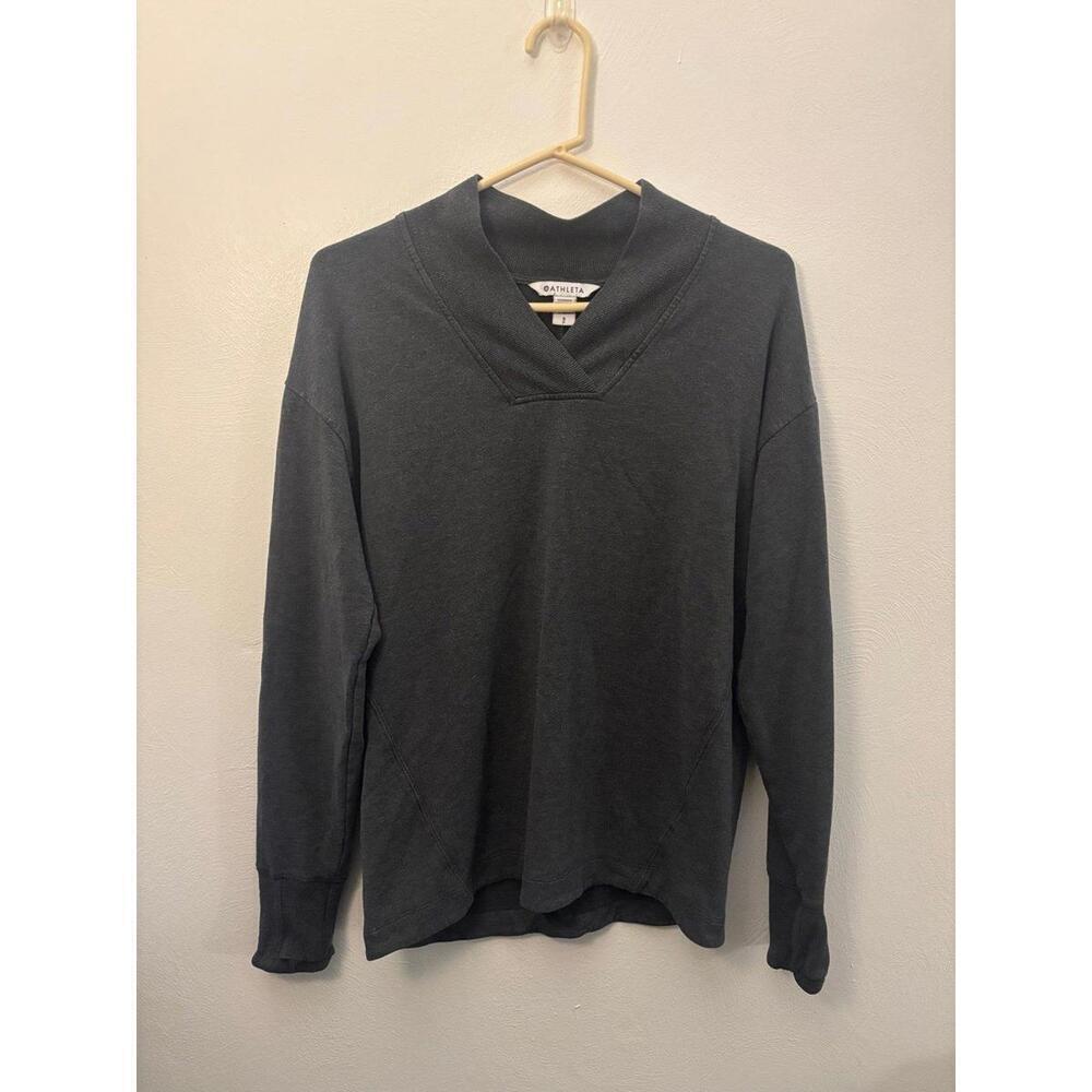 Athleta V-Neck Sweatshirt Size Small - Picture 1 of 6